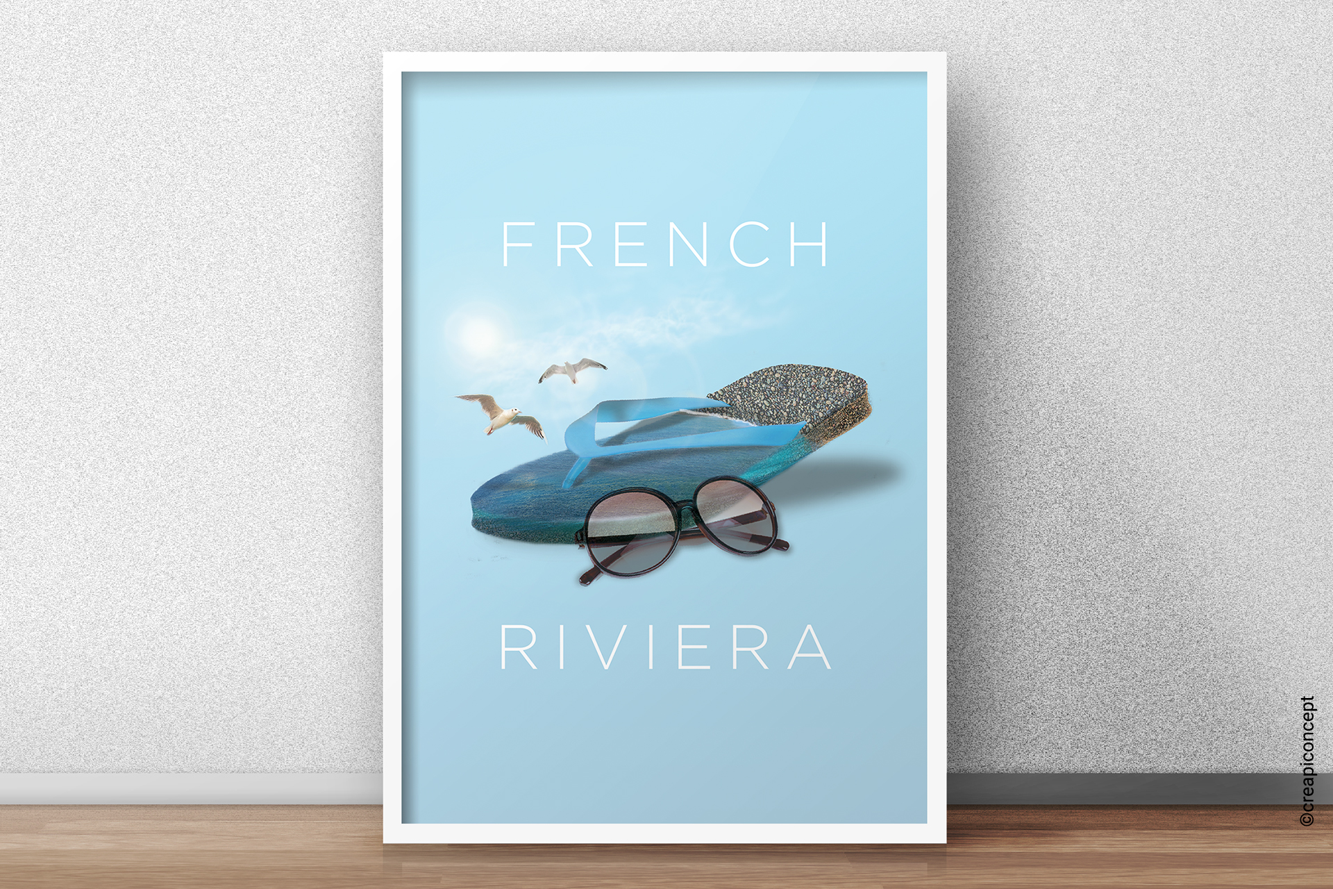 création-affiche-illustration-Nice-french-riviera-©creapiconcept copie
